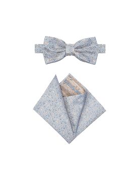Pajarita - Set de pajarita con pañuelo de bolsillo azul claro