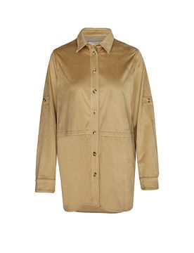 Chaqueta de cuero sintético marrón claro XS