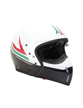 Casque de moto en carbone White/Blue Navy blanc