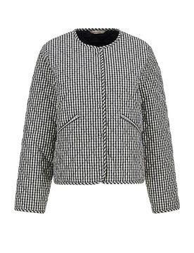 Veste matelassée légère CASHEL GINGHAM COLLARLESS bleu marine 34
