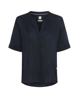 Blouse-chemise en lin VERI bleu marine 44