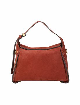 Sac en cuir - Sac Hobo PENELOPE rouge foncé