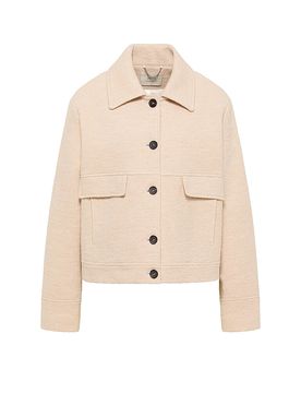 Veste en laine foulée crème 36