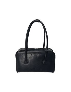 Sac en cuir - Sac bandoulière SOFT BOSTON noir