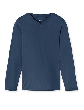 Pyjama T-shirt manches longues MIX + RELAX royal bleu 48