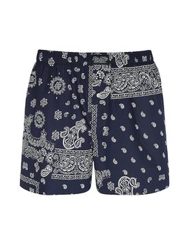 Boxer imprimé bandana bleu S