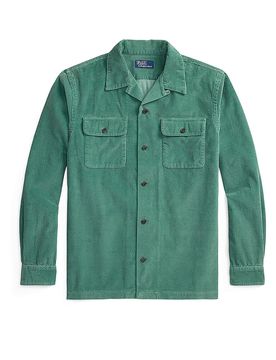 Surchemise en velours côtelé vert XL