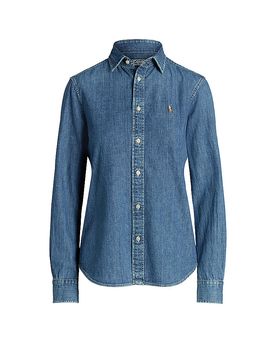 Blouse en jean bleu marine 38