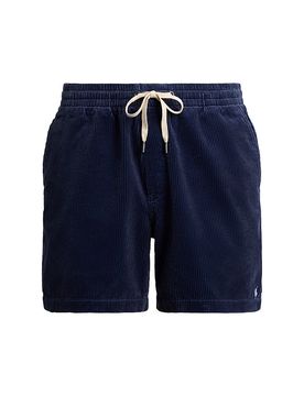 Shorts en velours côtelé bleu marine S