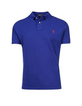 Polo Custom Slim Fit bleu XL