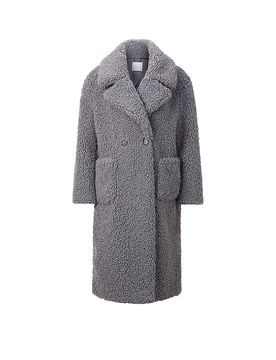 Manteau en fausse fourrure gris 40