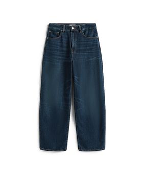 Jeans coupe ballon bleu marine 30/L32