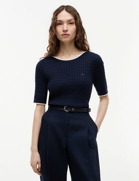 Pull-over bleu marine S