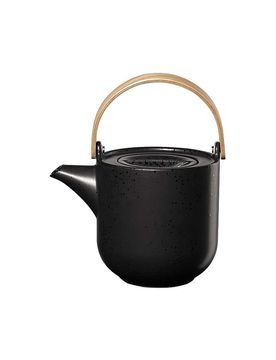 Teiera con manico in legno Coppa 1l Kuro/Nero nero