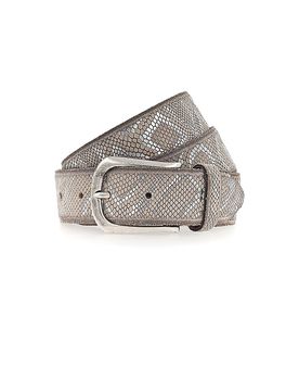 Cintura in pelle SABIA argento 90