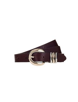 Cintura in pelle marrone 85
