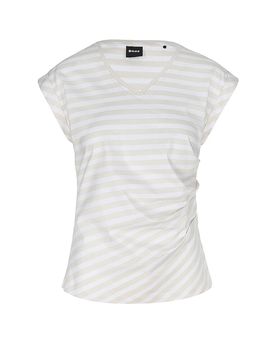 T-Shirt EVKA_STRIPED bianco XS