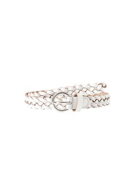 Cintura in pelle DOB bianco 85