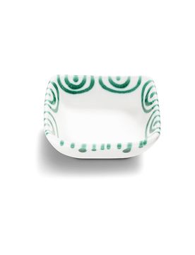 Schälchen quadrato Verde Fiammato 9x9cm verde