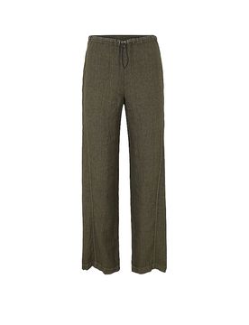 Pantaloni di lino oliva 42