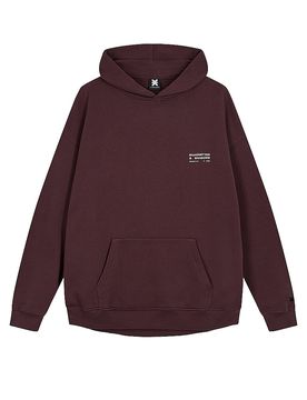 Felpa con cappuccio - Hoodie rosso scuro XL