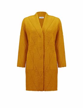 Cappotto in pelliccia sintetica senape S