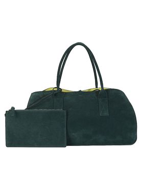 Borsa in pelle - Tote Bag TAKEAWAY BAG Large verde scuro