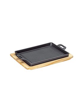 Küchenprofi Griglia/Piatto da portata 32x22 cm Ghisa/Nero nero