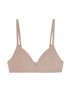 Reggiseno senza ferretto WIRELESS PLUNGE BRA hazelnut beige 34D