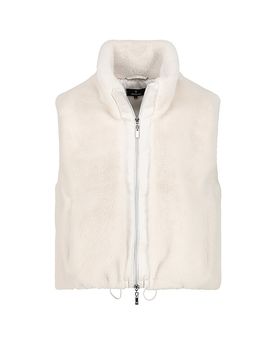Gilet effetto pelliccia crema 42