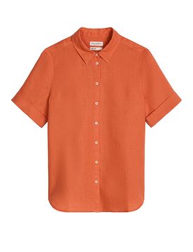Blusa di lino arancione 34
