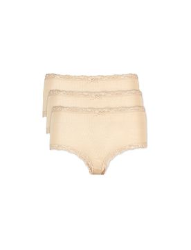 Slip a vita alta, confezione da 3 COSY nude beige 38