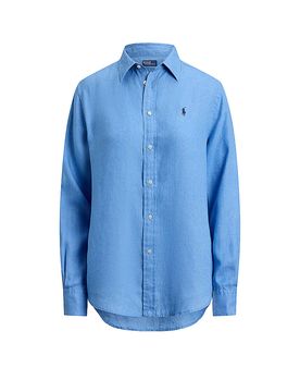 Ralph Lauren Blusa di lino blu XL