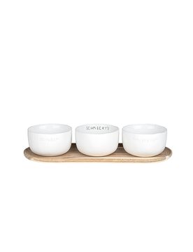DINING Set di ciotole per la colazione Insieme è più buono bianco