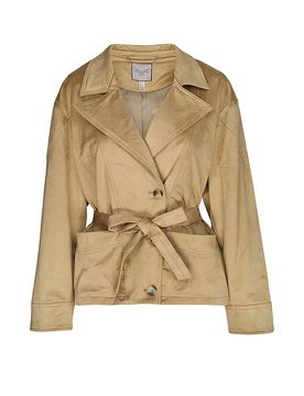 Blazer effetto pelle marrone chiaro L