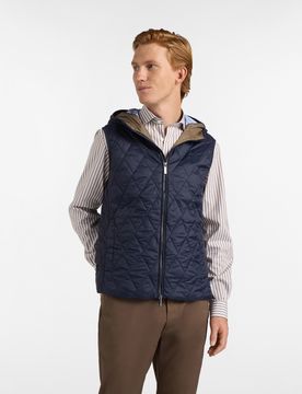 Harmont&Blaine - Smanicato Uomo Trapuntato con Cappuccio, Uomo, Blu scuro, Taglia: XL