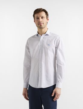 Harmont&Blaine - Camicia con micro stampa narrow fit, Uomo, Blu Navy, Taglia: XXL