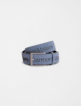 Harmont&Blaine - Cintura con stampa logo, Uomo, Blu, Taglia: 48
