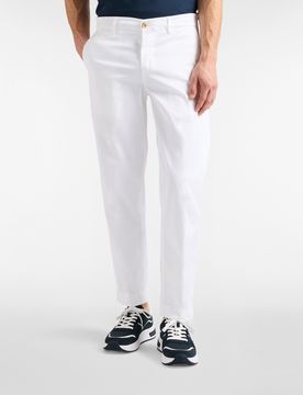 Harmont&Blaine - Pantaloni Uomo Chino Loose Fit, Uomo, Bianco, Taglia: 54