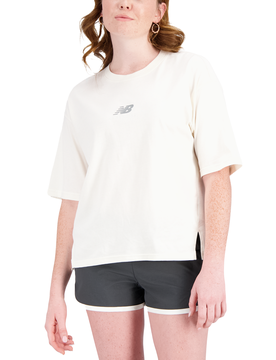 New Athletics Boxy Tee Greige XS Damen