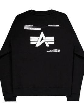 Label Back Print Sweat Black S Herren