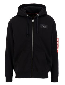 Industries Back Print Zip Hoodie Black XL Herren