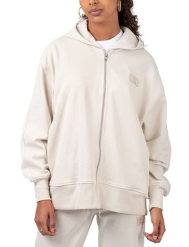 Zip-Through Hoodie Eggshell L Damen