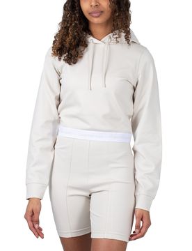 Cropped Hoodie Eggshell M Damen