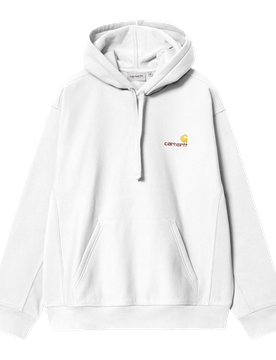 Hooded American Script Sweat White XXL Herren