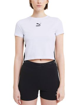 Classics Cropped Top White / Black L Damen