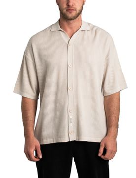 Campbell Knit Shirt Unbleached S Herren