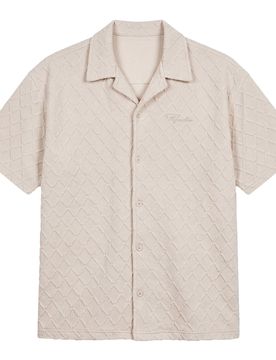 Jovren Structured Shirt Cream XL Herren