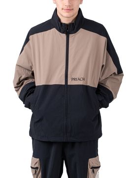 Nylon Zip Jacket Black / Mud L Herren