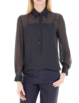 Blusa misto seta BLU NOTTE